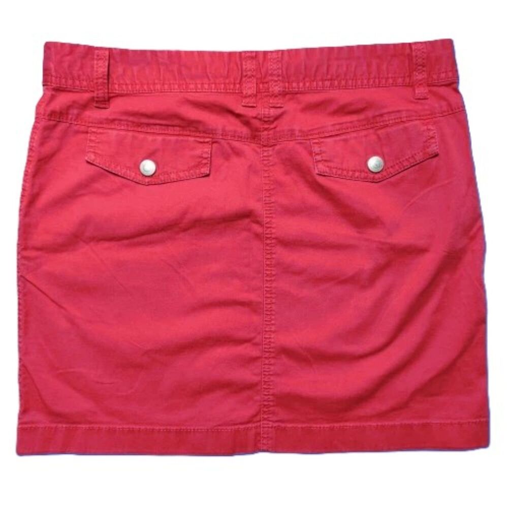 Ann Taylor LOFT Size 8 Red Cotton Stretch Mini Skirt Classic Casual
